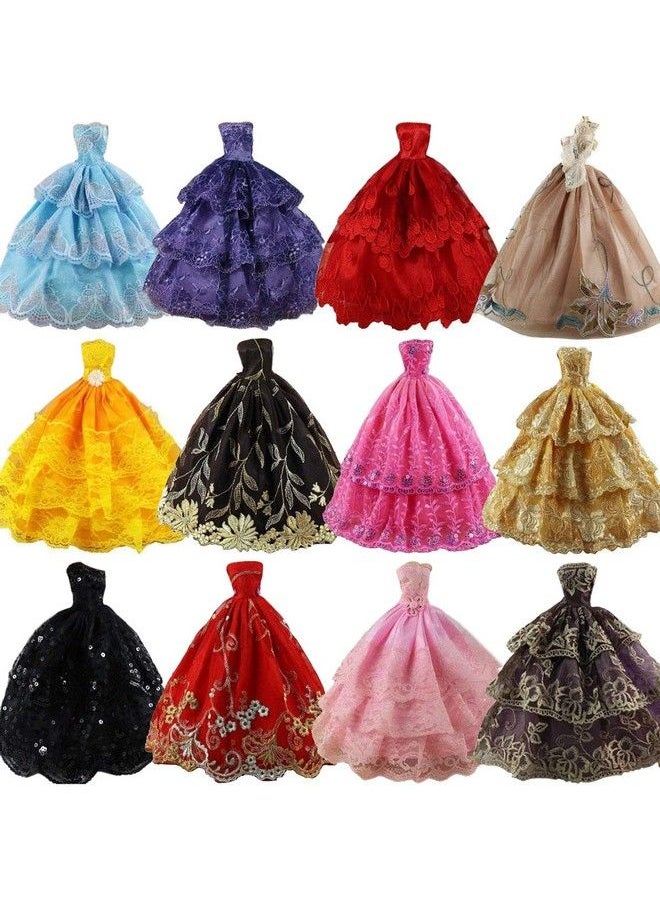 ZITA ELEMENT Lot 5 Handmade Fashion Party Dress Outfit For 11.5 Inch Girl Doll Clothes Xmas Gift Random Style.  - Image 5