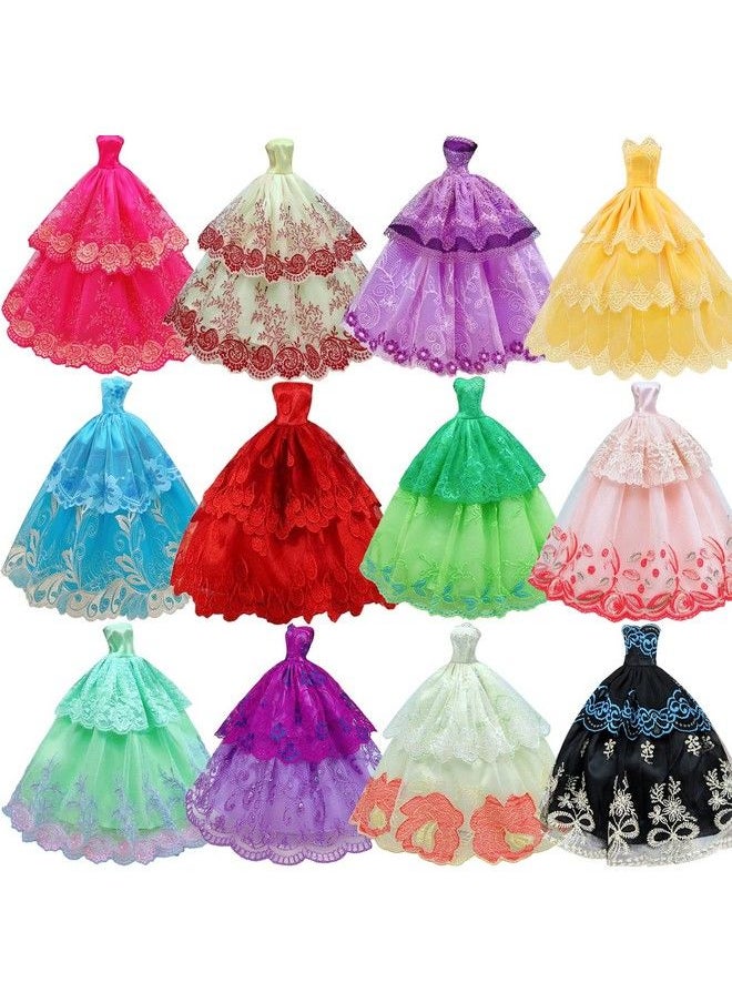 ZITA ELEMENT Lot 5 Handmade Fashion Party Dress Outfit For 11.5 Inch Girl Doll Clothes Xmas Gift Random Style.  - Image 3