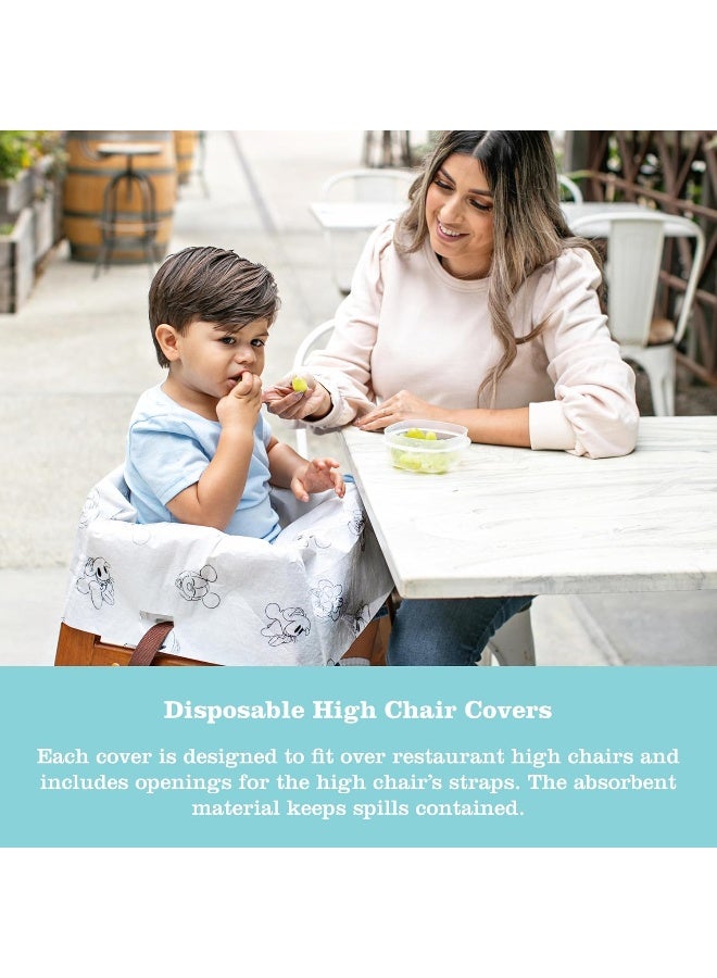 جي إل تشيلدريس Disney Baby Disposable Dining-Out Bundle - Includes Disposable Bib, Disposable Placemat and Disposable High Chair Cover - Travel Product for Baby, 3 PACK - Image 5