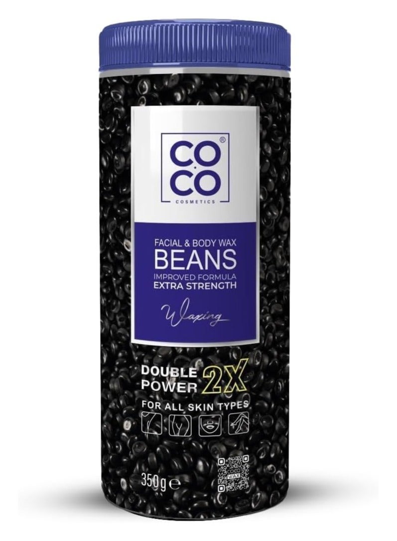 كوكو شمع إزالة الشعر من كوكو بينز - 350 جم - حبيبات شمع للوجه والجسم - تركيبة مُحسّنة بقوة مضاعفة - مناسب لجميع أنواع البشرة - Image 1