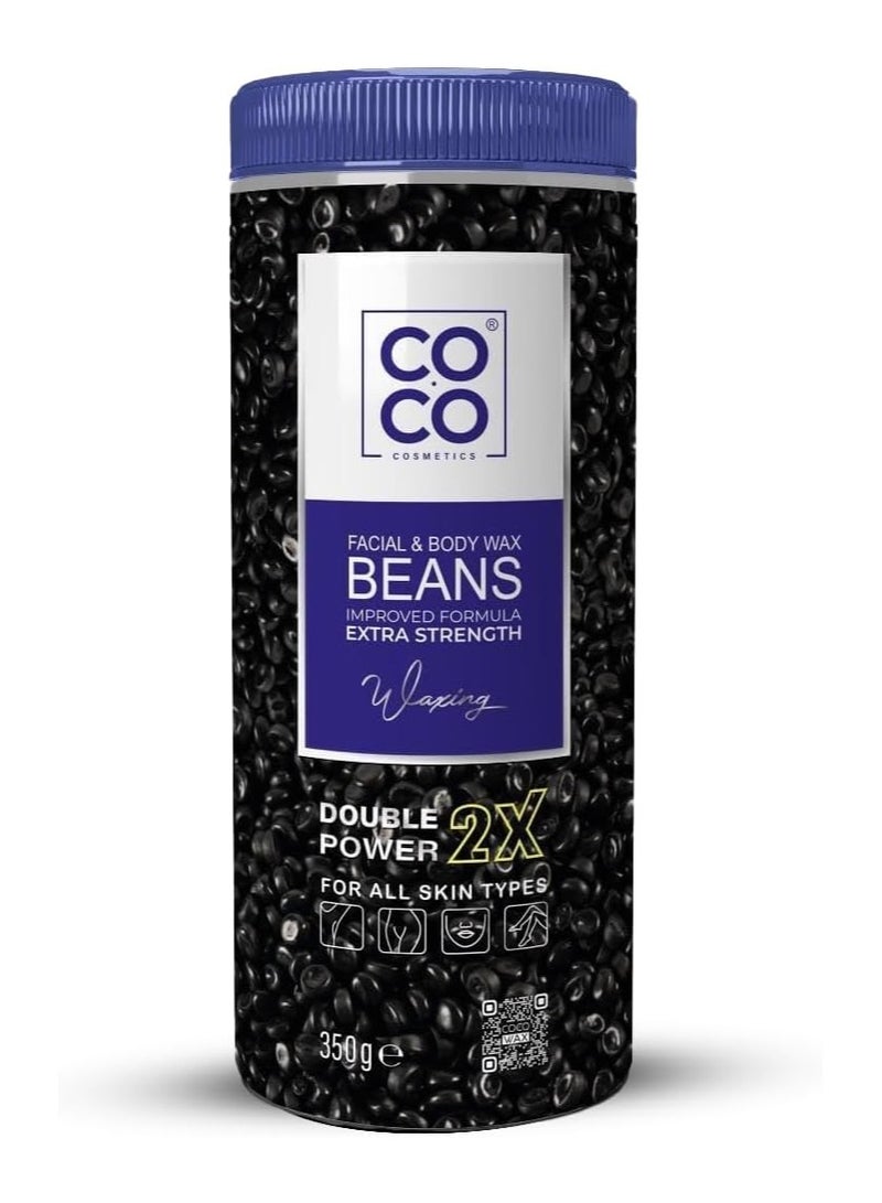 كوكو شمع إزالة الشعر من كوكو بينز - 350 جم - حبيبات شمع للوجه والجسم - تركيبة مُحسّنة بقوة مضاعفة - مناسب لجميع أنواع البشرة - Image 4