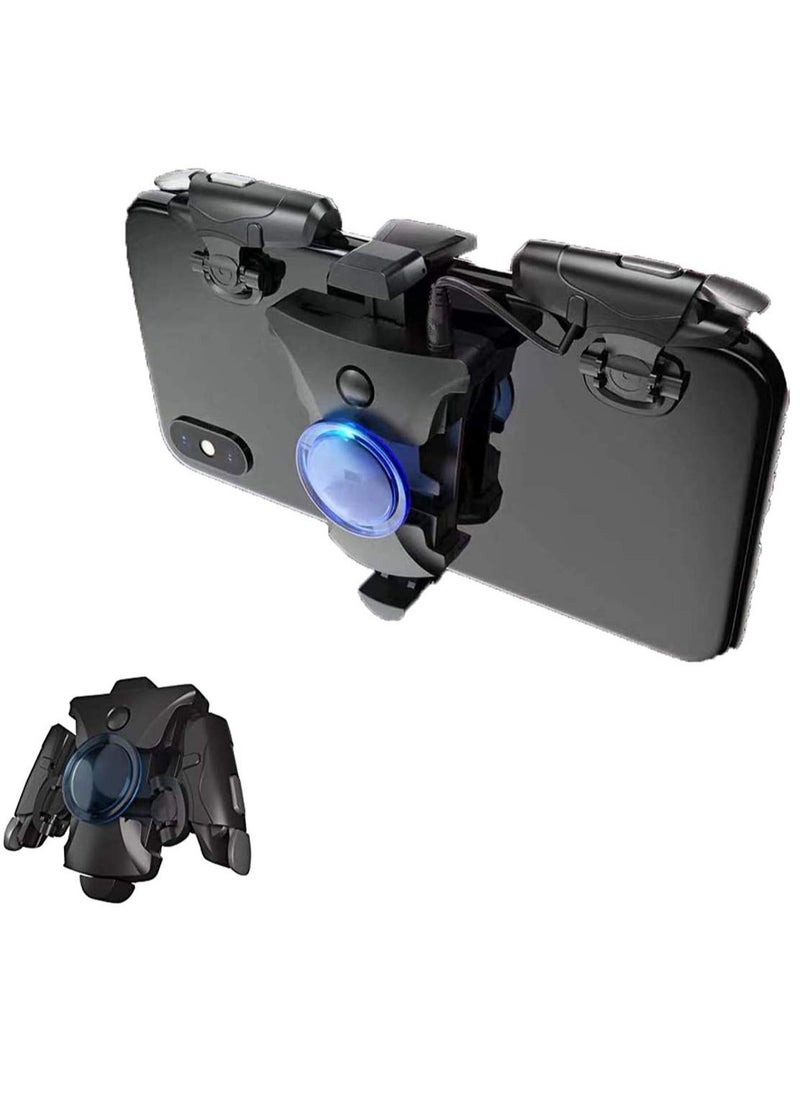 Generic - PUBG Trigger PUBG Mobile Controller Shooting Triggers Auto High Frequency Click with Joystick Gamepad for Mobile Phone Game Controller Up of Duty Compatible for Android iOS - Image 1