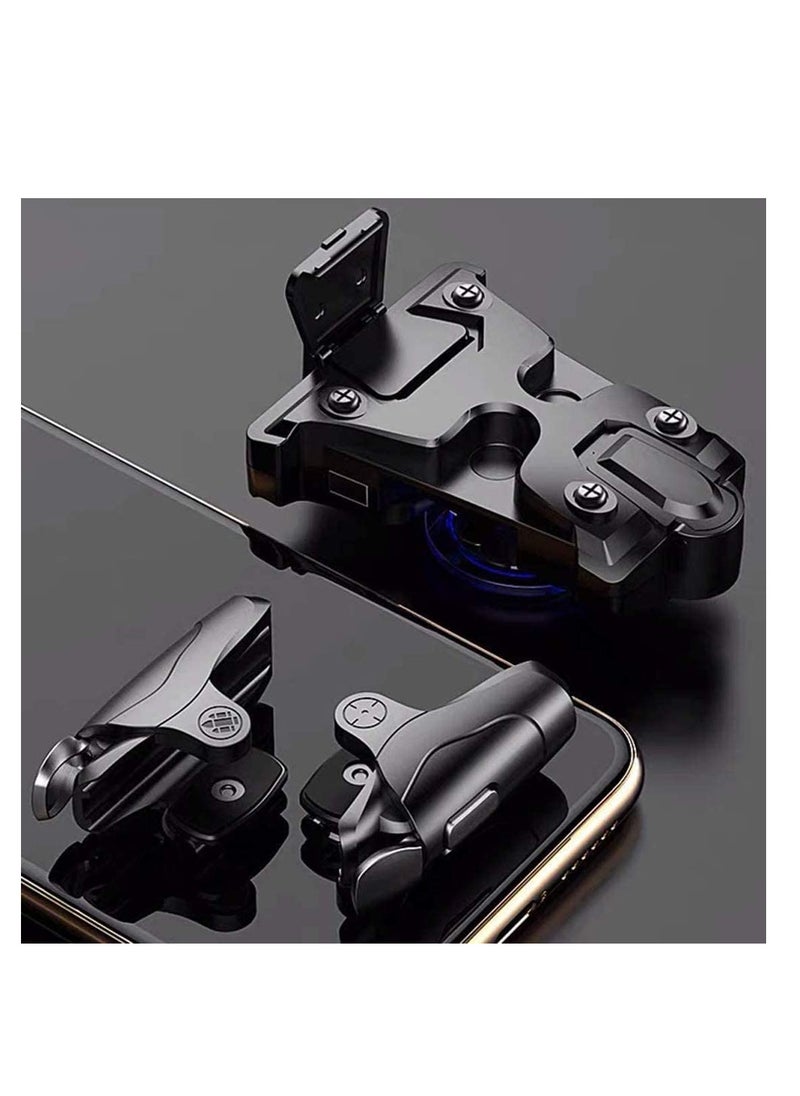 Generic - PUBG Trigger PUBG Mobile Controller Shooting Triggers Auto High Frequency Click with Joystick Gamepad for Mobile Phone Game Controller Up of Duty Compatible for Android iOS - Image 1