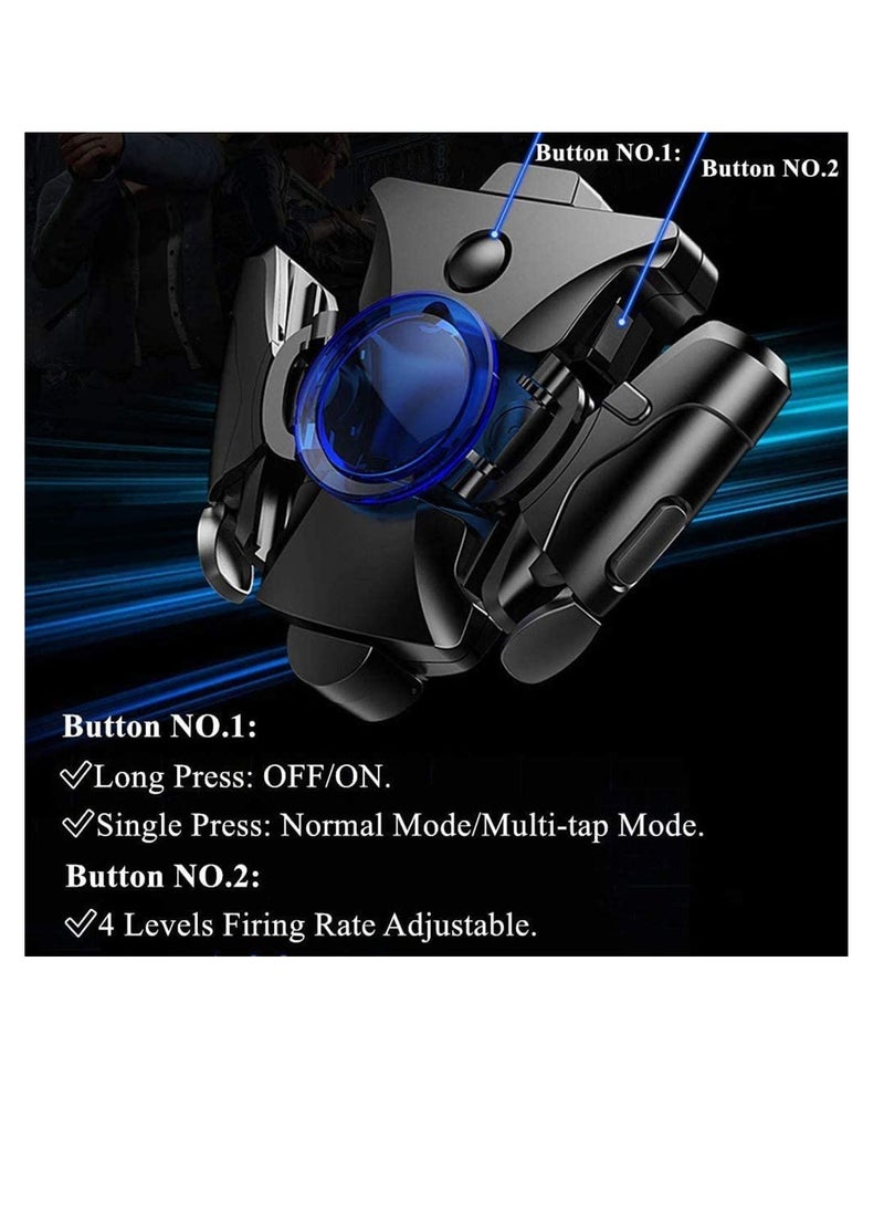 Generic - PUBG Trigger PUBG Mobile Controller Shooting Triggers Auto High Frequency Click with Joystick Gamepad for Mobile Phone Game Controller Up of Duty Compatible for Android iOS - Image 1