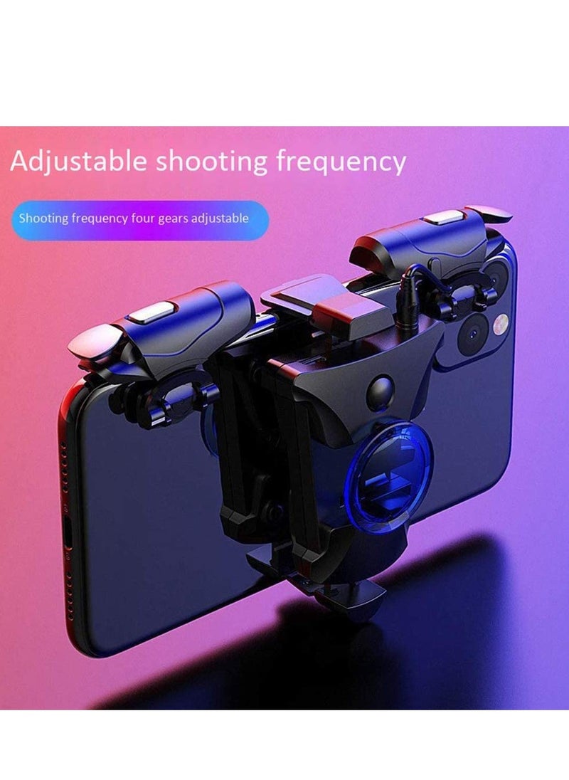 Generic - PUBG Trigger PUBG Mobile Controller Shooting Triggers Auto High Frequency Click with Joystick Gamepad for Mobile Phone Game Controller Up of Duty Compatible for Android iOS - Image 1