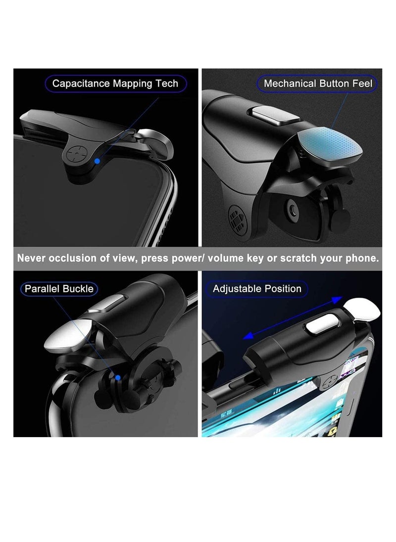 Generic - PUBG Trigger PUBG Mobile Controller Shooting Triggers Auto High Frequency Click with Joystick Gamepad for Mobile Phone Game Controller Up of Duty Compatible for Android iOS - Image 1