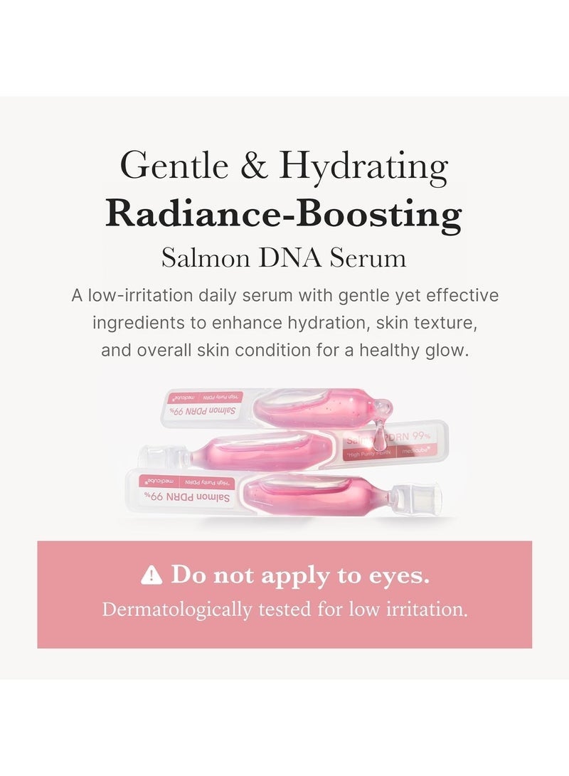 ميديكيوب سلمون DNA PDRN وردي مصل يوم واحد. 99٪ سلمون DNA PDRN أمبولة مكثفة، الكولاجين، الجلوتاثيون، حمض الهيالورونيك - يحسن إشعاع الجلد. العناية بالبشرة الكورية 0.05 fl.oz x 10e - Image 5