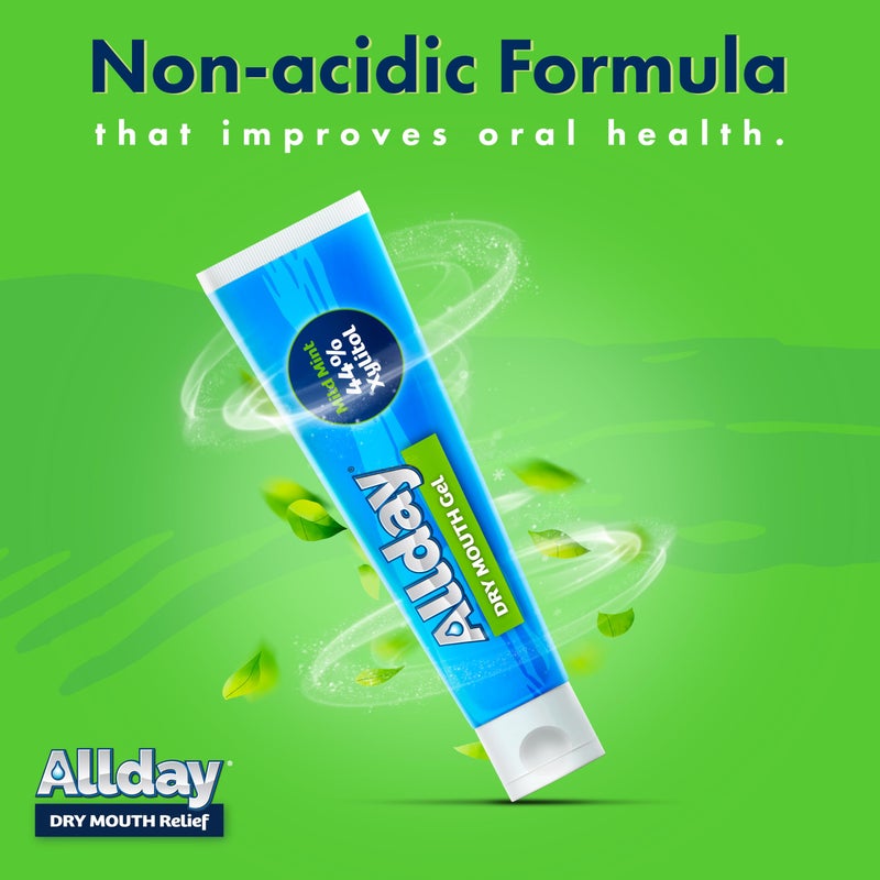 Allday Dry Mouth Treatment Gel - Maximum Strength Xylitol, Fast Acting, Non-Acidic (2 Tubes Inside One Box) - Image 4