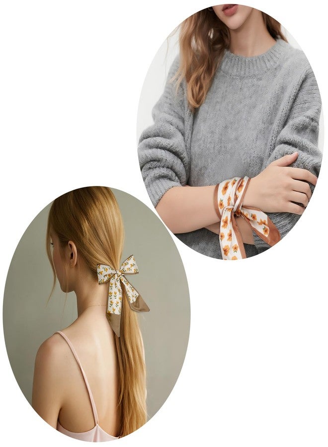 yeabwps 6 Pcs Purse Scarf Handbags for Women Skinny Fashion Neck Scarves Lightweight Stain Ribbon for Bag Hair Accessories - Image 5