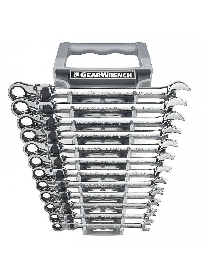 GEARWRENCH 12 Pc. 12 Pt. XL Locking Flex Head Ratcheting Combination Wrench Set, Metric - 85698 - Image 2