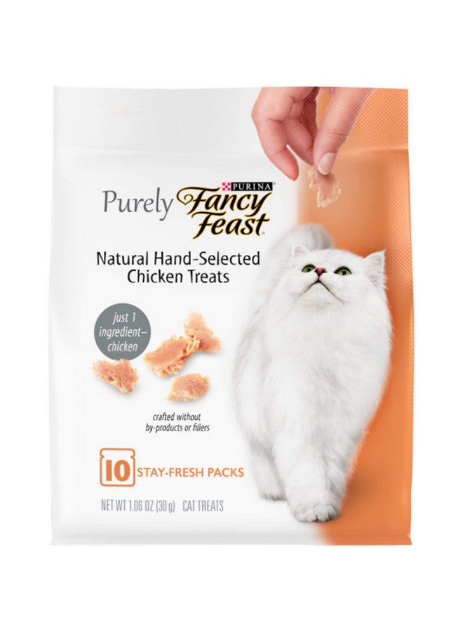 Fancy Feast Y Feast Natural Cat Treats, Purely Natural HandSelected Chicken  (Pack Of 5) 10 Ct. Pouches - Image 1