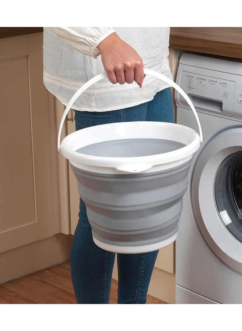 Y&D Outdoor Fishing Travel Home Portable Folding Silicone Large Capacity 10L Bucket - Image 4