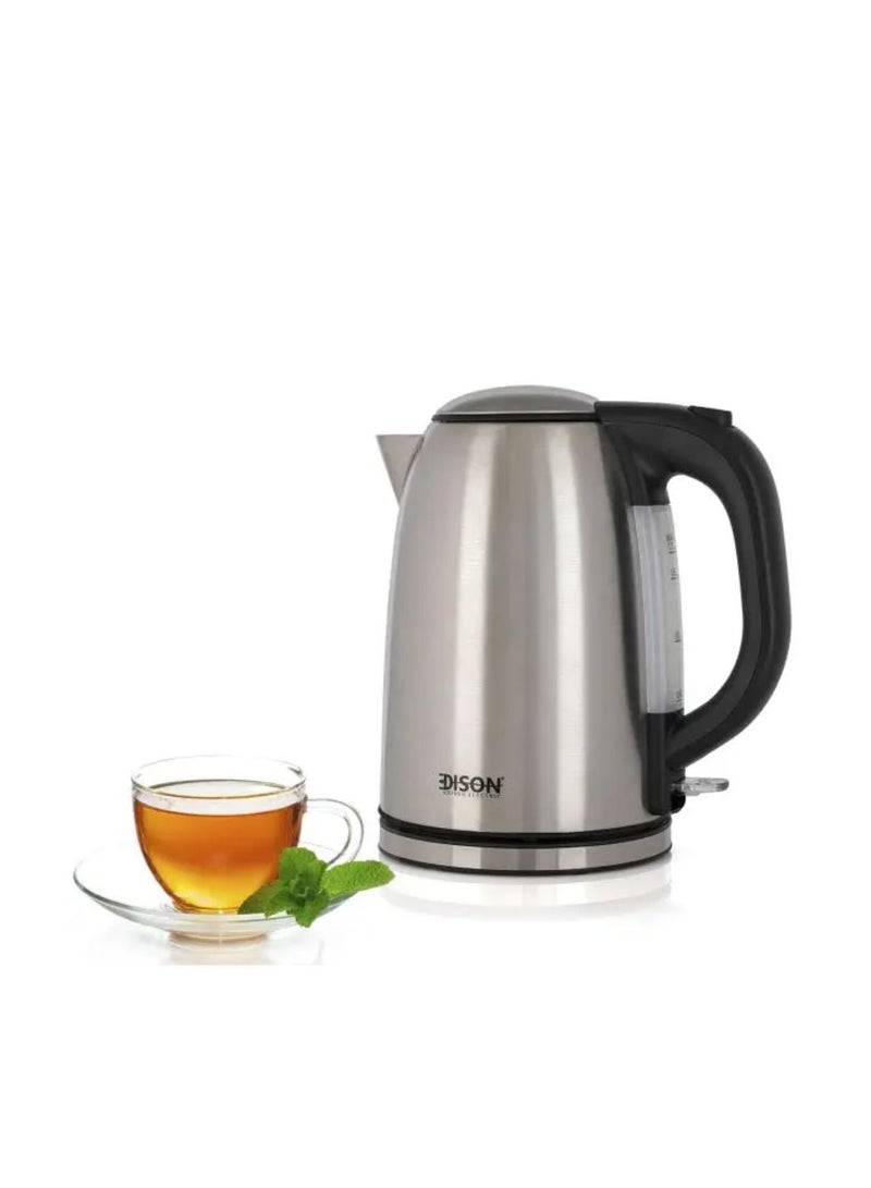 Edison Stainless Steel Kettle, 2600-3100 Watts, 1.7 Liters, KE02402A-CE - Silver/Black - Image 3