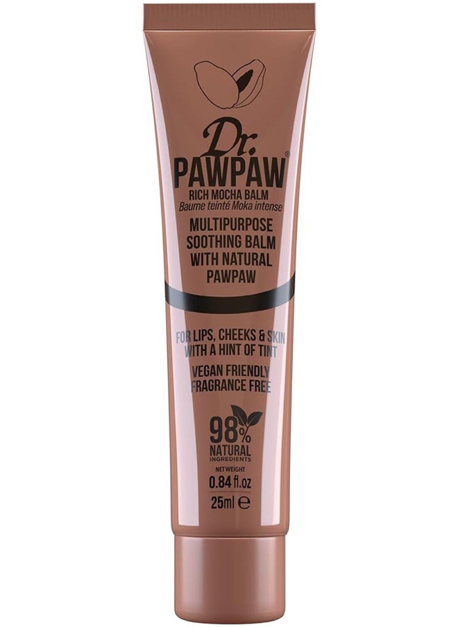 Dr.PAWPAW Dr. Pawpaw Rich Mocha Balm, Multipurpose Soothing Balm With Natural Pawpaw, For Lips, Cheeks And Skin, 25Ml  - Image 1