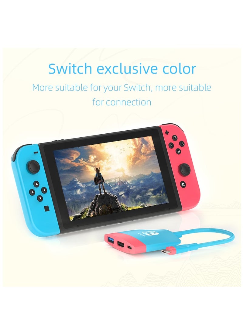 Hagibis - Switch Dock TV Dock for Nintendo Switch Portable Docking Station USB C to 4K HDMI-compatible USB 3.0 Hub for Macbook Pro - Image 1
