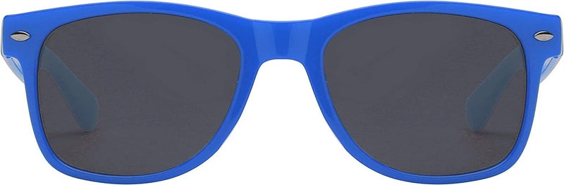 OWL Classic Vintage Sunglasses 80s Style with Clear Lens, Smoke Lens Nerdy Colorful Frames - Image 2