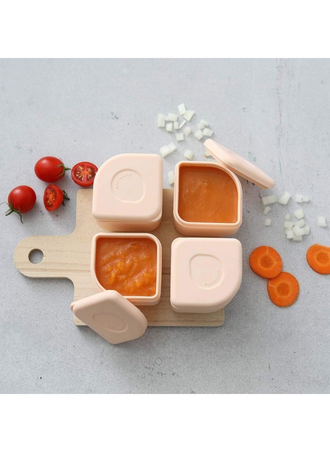 Miniware Silipods - Silicone Snack Containers For Kids - Dishwasher & Fridge Safe Silicone Food Storage Snack Containers For Toddlers - Food Grade Silicone Baby Food Containers (Peach 2 Pack 4 Oz.)  - Image 3