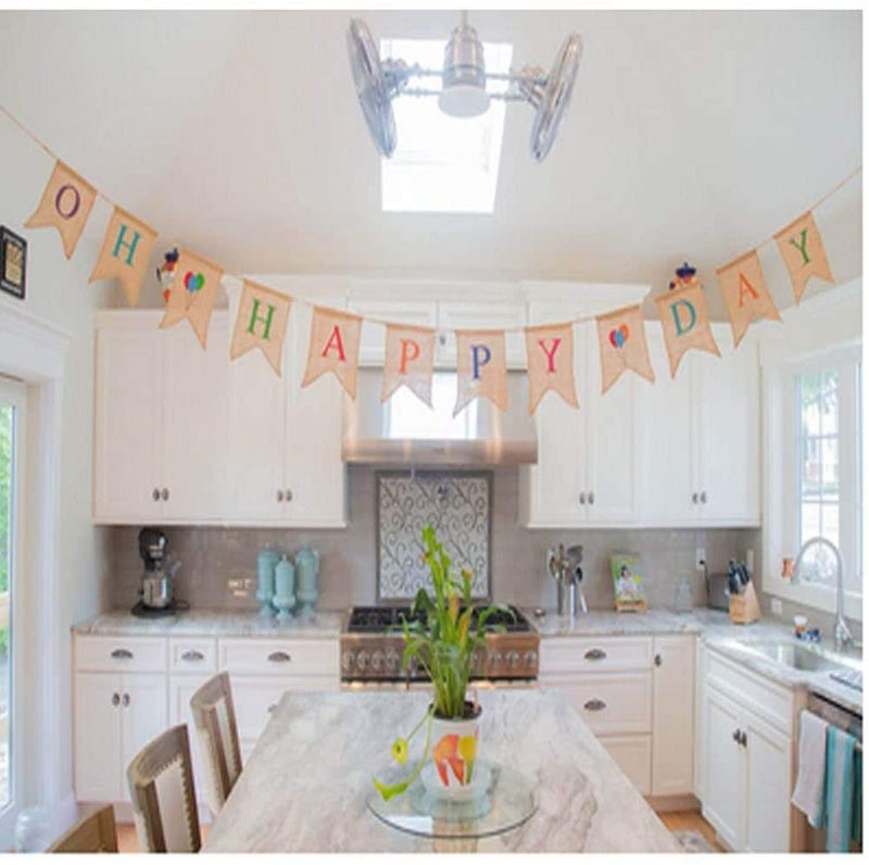 Lify Burlap Banner - Ideal DIY Party Decor for Wedding, Birthday, Baby Shower - Rustic Burlap Flags for Creative Personalization and Charming Event Atmosphere - 25 Pieces - Image 5