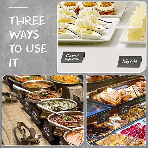 IRICUS 10 Pack Mini Chalkboard Table Tent Signs 4x3 – Reusable Food Labels for Buffet Party & Wedding – Plastic Display Chalk Board Tags for Catering & Event Displays - Image 5
