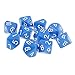Yiotfandoll 10PCS Polyhedral Dice D10 Dice Acrylic 10 Sided Game Dice for RPG MTG DND Table Games Blue - Image 2