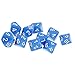 Yiotfandoll 10PCS Polyhedral Dice D10 Dice Acrylic 10 Sided Game Dice for RPG MTG DND Table Games Blue - Image 4