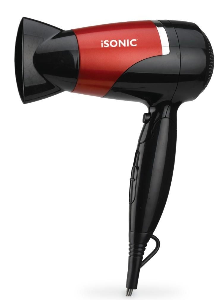 iSONIC Sensible Care Hair Dryer IH 951  2 Years Warranty Black/Red - Image 2