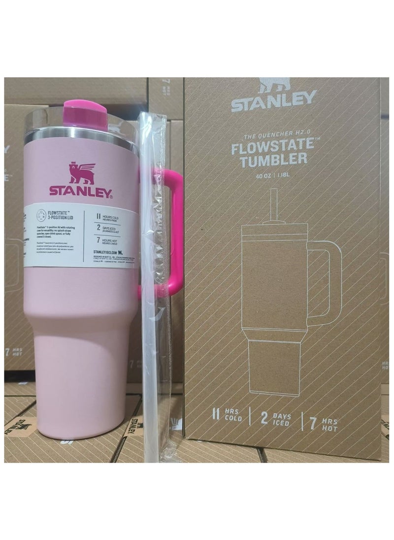 Stanley - Stainless steel vacuum insulated cup with lid and straw for water, iced tea or coffee, smoothies, etc., 40 oz - Image 1