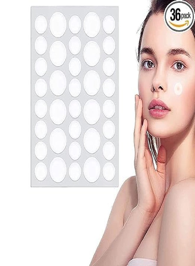 PEAKTASTE لصقات حب الشباب مع مادة الهيدروكولويد - ملصقات علاج موضعي غير مرئية ومقاومة للماء للبثور والشوائب - لصقات وجه سريعة الشفاء وغير مهيجة لإصلاح البشرة طوال الليل (36 قطعة) (شفافة) - Image 3