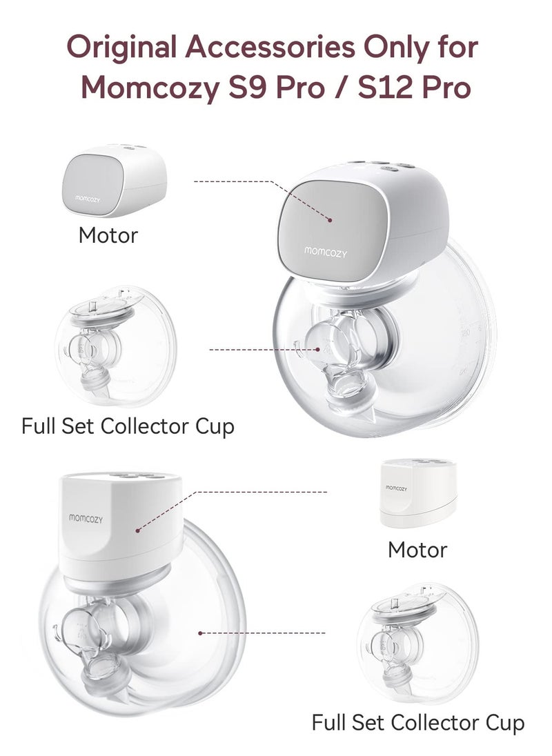 Momcozy Full Set Collector Cup Only Compatible with Momcozy S9 Pro/S12 Pro NOT for S9/S12. Original S9 Pro/S12 Pro Breast Pump Replacement Accessories 180ML  - Image 3