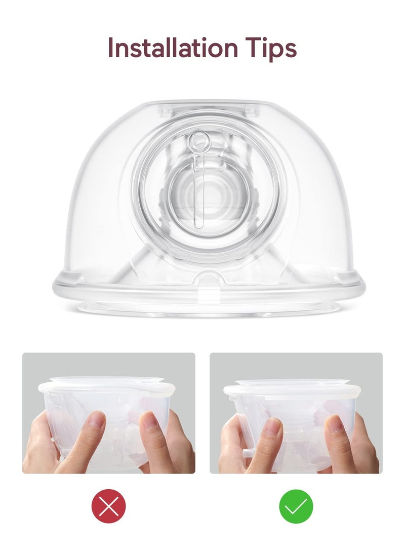 Momcozy Full Set Collector Cup Only Compatible with Momcozy S9 Pro/S12 Pro NOT for S9/S12. Original S9 Pro/S12 Pro Breast Pump Replacement Accessories 180ML  - Image 5