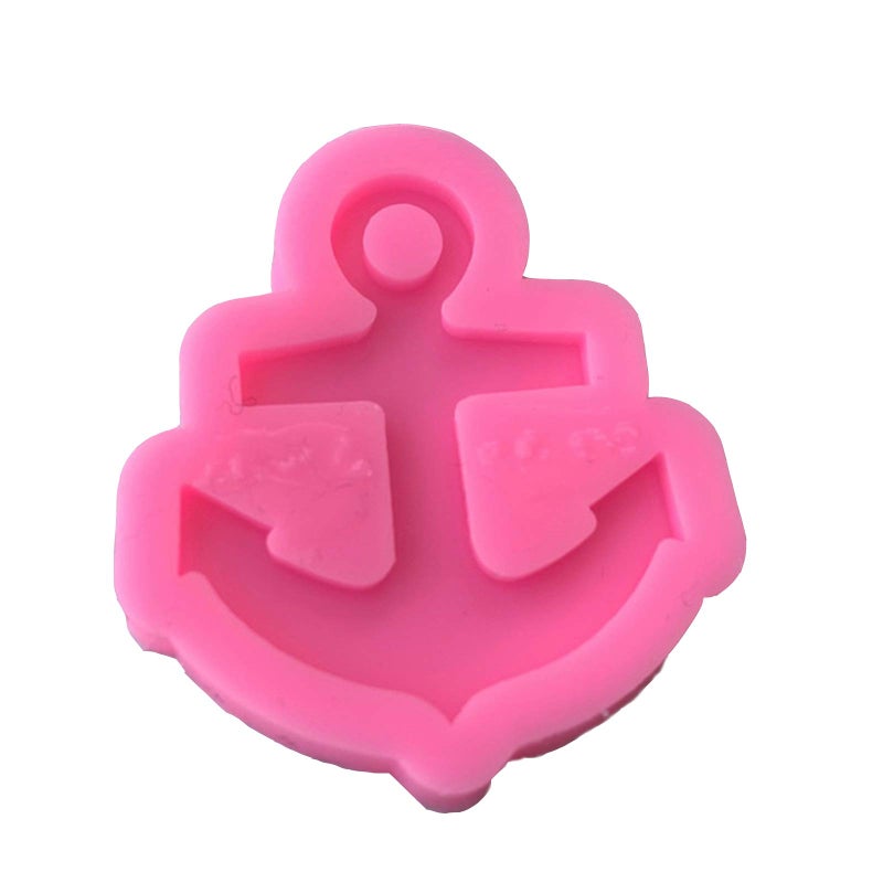 Anchor Shaped Silicone Molds Keychain with Hole Pendant Clay Mold for DIY Cake Topper Decoration or Homemade Chocolate Gummy Candy Fondant Dessert