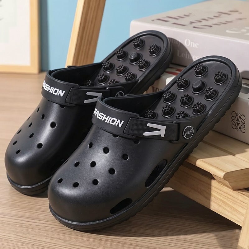 Men's Slip-On Massage Clog Sandals Anti-Slip Thick Sole Summer Comfort - Image 2