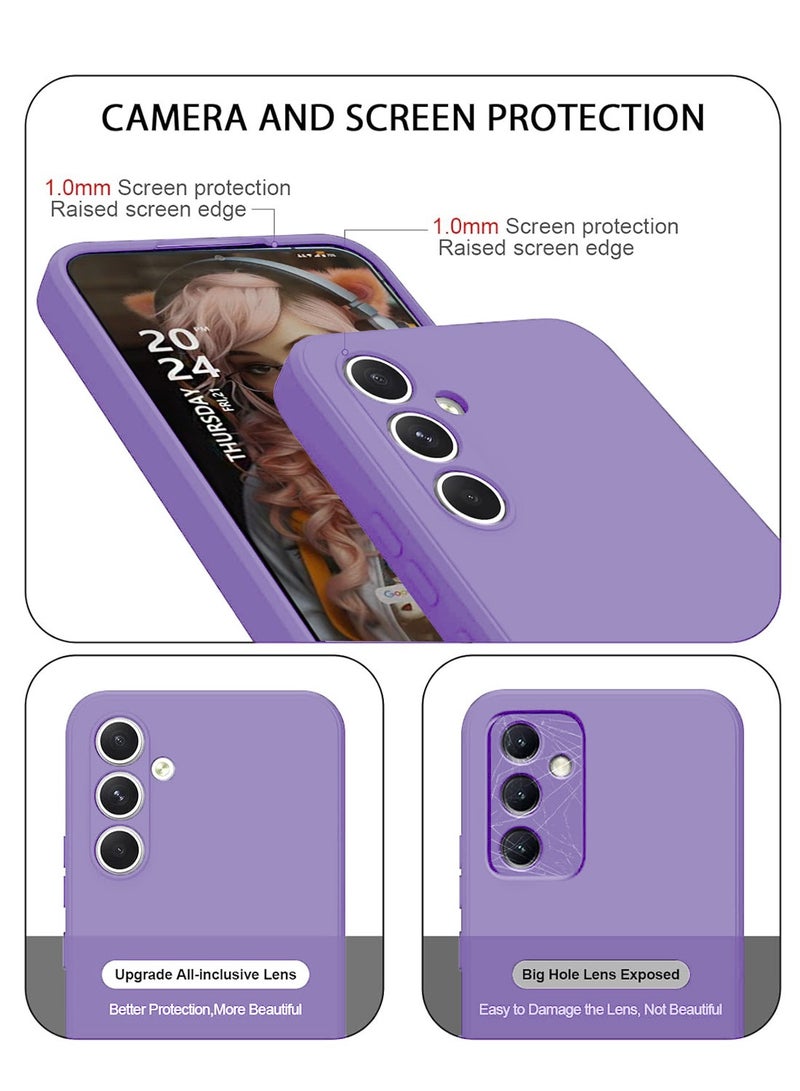 Wtech Samsung Galaxy S25 Plus / S25+ 2025 Premium Soft Liquid Silicone Case Cover - Lavender - Image 2
