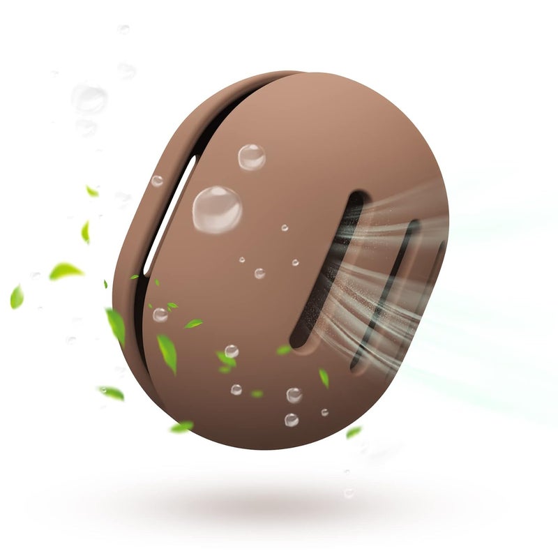 FVION FVION Trendy Makeup Sponge Holder - Silicone Beauty Blender Holder, Silky Smooth Makeup Sponge Case, Beauty Blender Travel Case - Makeup Sponge Container (Brown) 