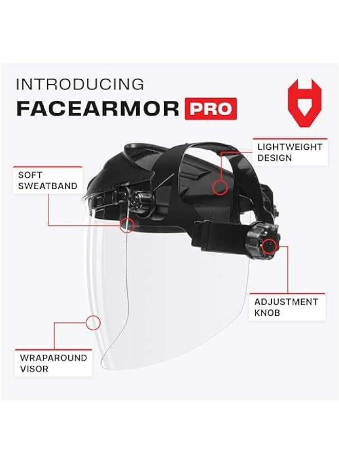 Arabest Premium Safety Face Shield for Grinding and Cutting — Clear Anti-Fog, Impact Resistant Visor and Adjustable Headgear — ANSI Z87.1 Certified for Industrial Use — Washable Sweatbands Included  - Image 2