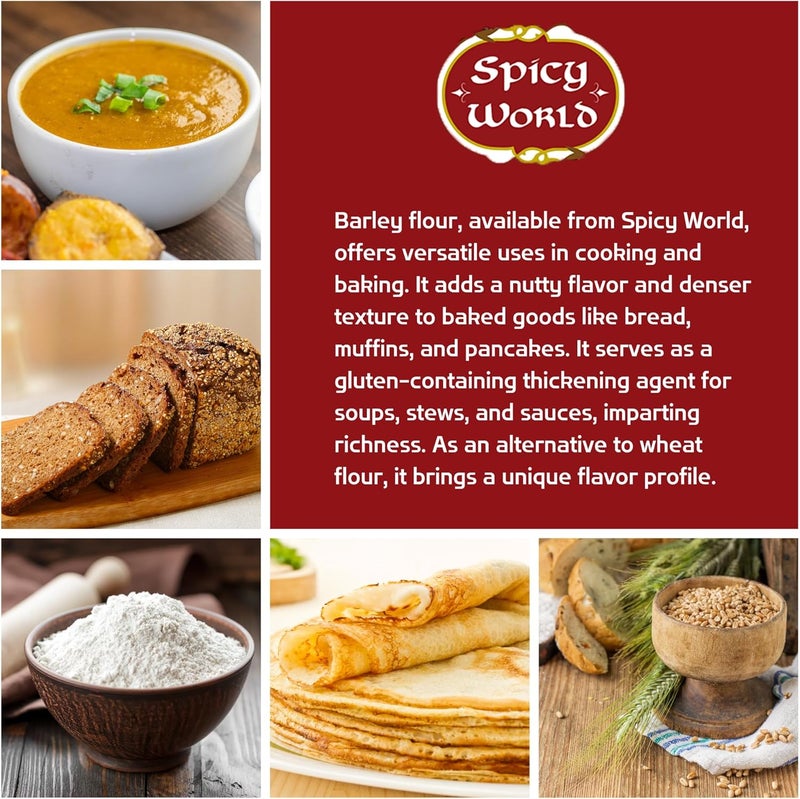 Spicy World دقيق الشعير الطبيعي الحار - 4 رطل (64 أونصة) كيس، مزروع في الولايات المتحدة، غني بالألياف - Image 5