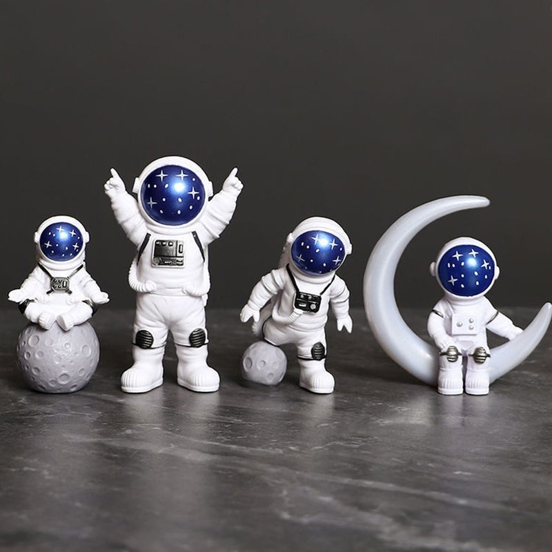 1 set of Astronaut Statues Resin Astronaut Figurine Desktop Astronaut Decoration Home Decor - Image 5