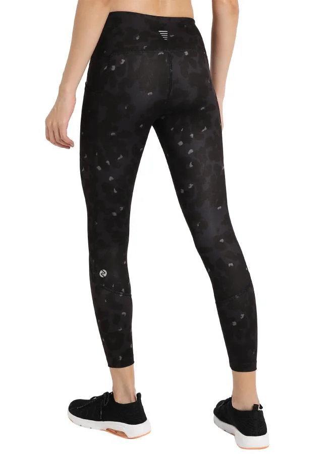 Zaecy Leopard Black Women's Pocketed 7/8 Legging for Women | Best Price UAE
