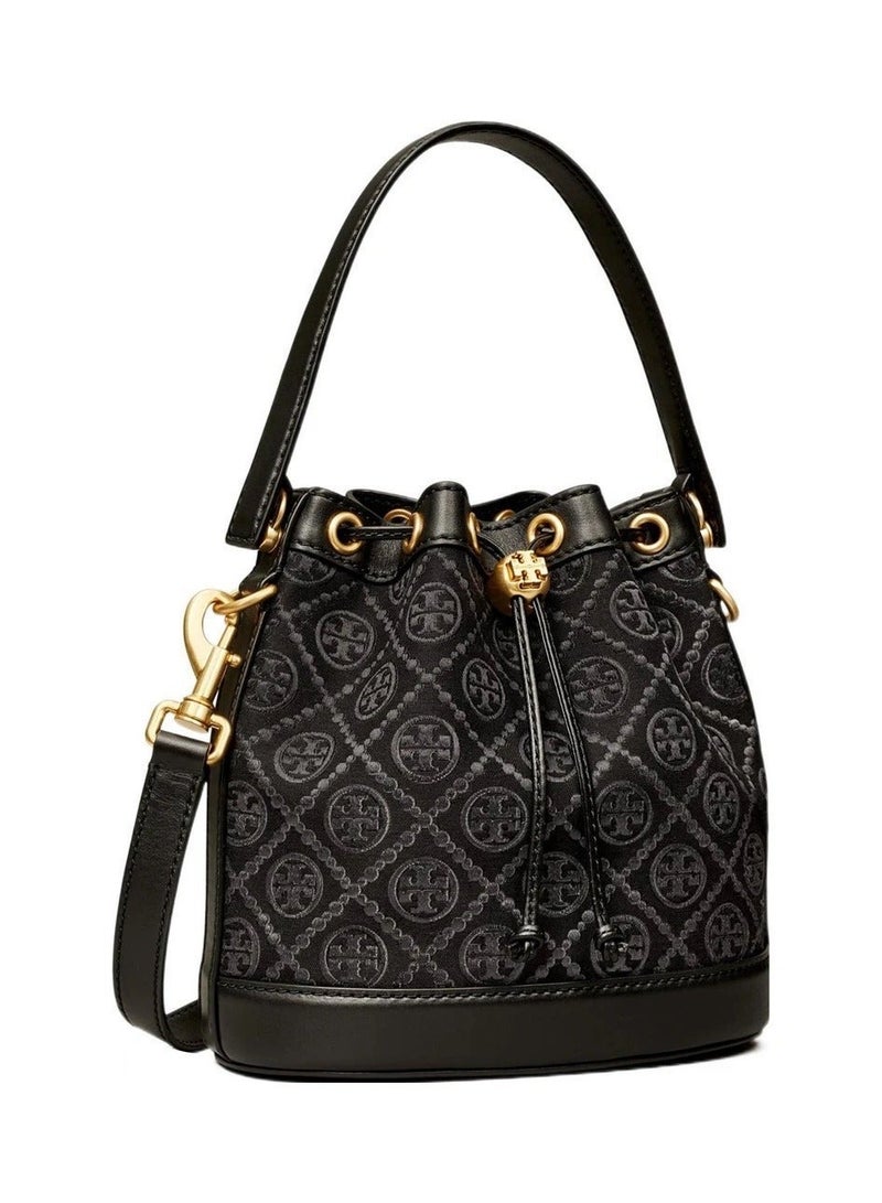 Burch Tory  Large T Monogram Jacquard Bucket Bag - Image 5
