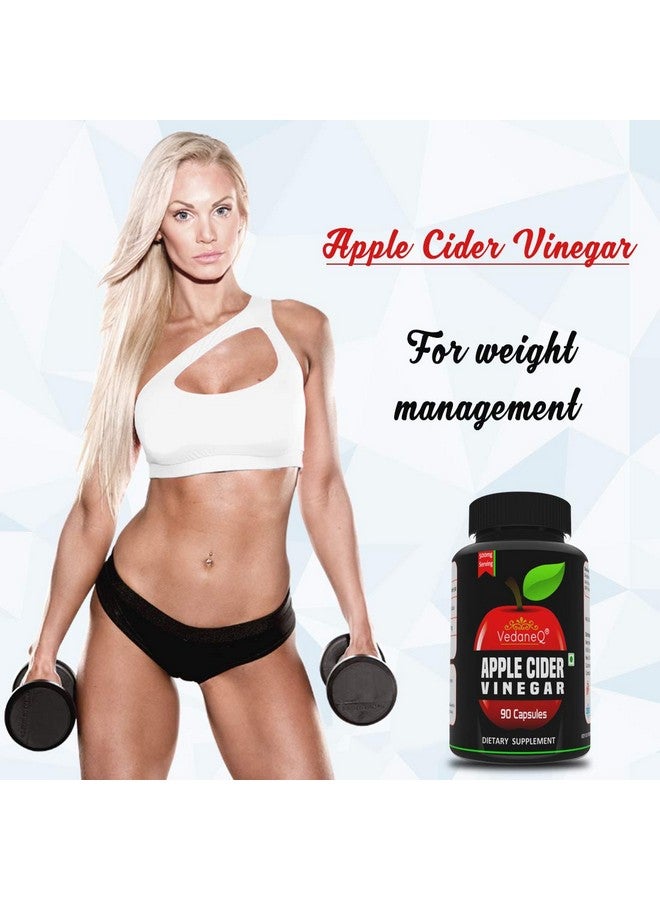 VedaneQ VedaneQ Apple Cider Vinegar 500mg Extract 90 Capsules Dietary Supplement for Men & Women  - Image 4