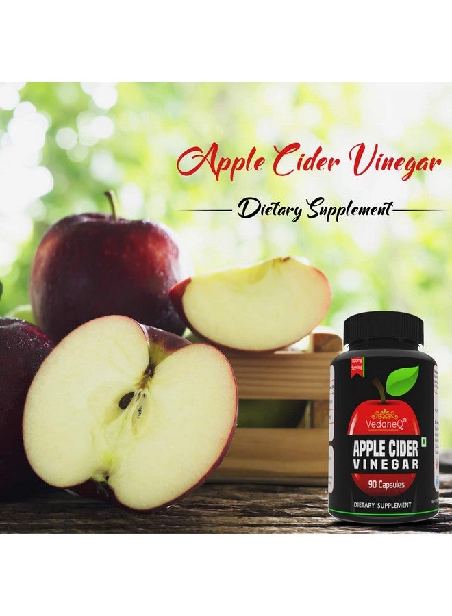 VedaneQ VedaneQ Apple Cider Vinegar 500mg Extract 90 Capsules Dietary Supplement for Men & Women  - Image 5