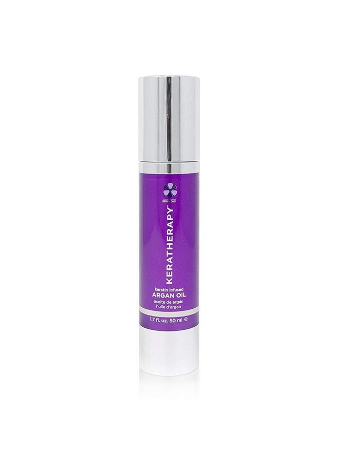 KERATHERAPY Keratin Infused Argan Oil 1.7 Fl. Oz. 50 Ml Repairing Hair Care For Dry Damaged Hair Frizz Flyaways & Easy Styling Kerabond Technology For Smooth Soft & Shiny Tresses  - Image 2
