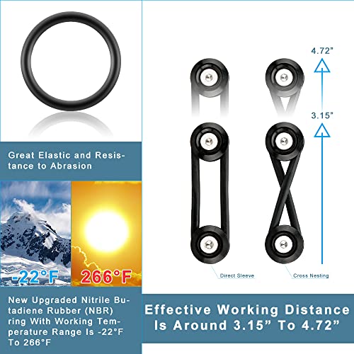 Rolling Gears JDM Bumper Quick Release Front Rear Bumper Fasteners, 4 Piece (Black), 8 x O-Ring - Image 4