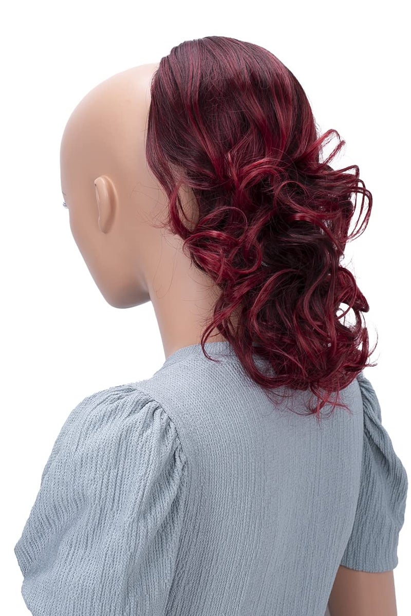 CAISHA 12" Hair Piece Braid Ponytail Extension Voluminous Wavy Red Mix PH213 - Image 1