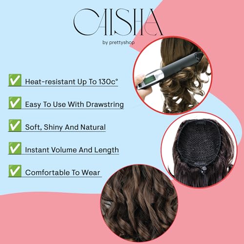 CAISHA 12" Hair Piece Braid Ponytail Extension Voluminous Wavy Red Mix PH213 - Image 3