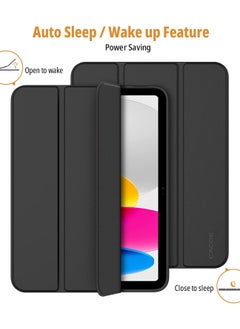 يويو تيك جراب iPad من الجيل العاشر 10.9 بوصة 2022 غطاء قلاب مع إغلاق مغناطيسي تلقائي للاستيقاظ / النوم به فتحة حامل قلم رصاص  - Image 4