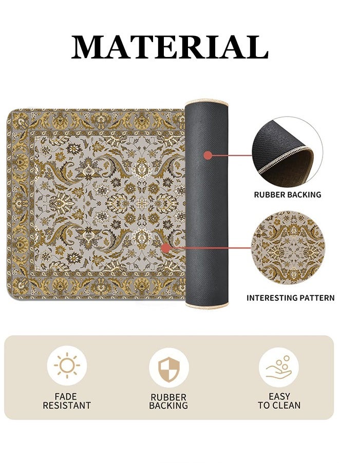 Generic 2 PCS Kitchen Floor Mats Rugs Set, Cushion Floor Carpet, Waterproof, Oil Resistant and Anti-Fatigue PU Standing Mat for Kitchen, Floor, Office, Sink, Laundry 45*75CM+45*120CM  - Image 2