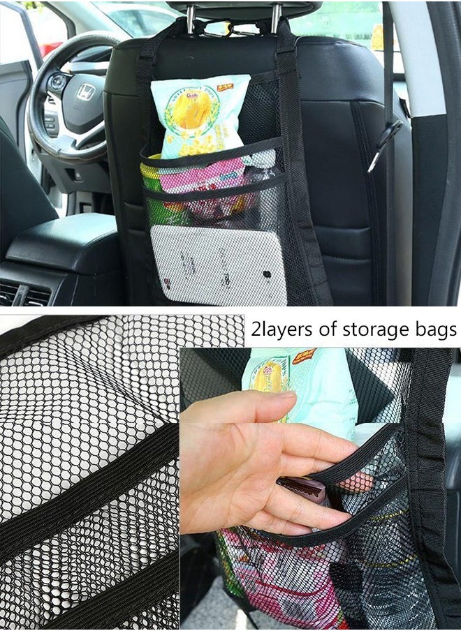 DUNISO Car Seat Organizers and Storage,Car Net Pocket Handbag Holder Between Seat,Universal Driver Storage Netting Pouch Large Purse Holder for Handbag Phone Bottle key Pet Kid Barrier for Console Front Seat  - Image 2