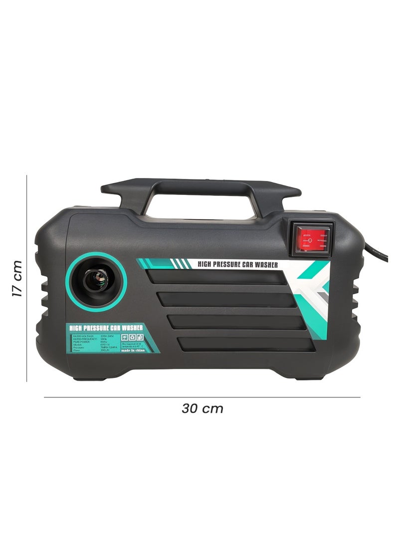JSA 650W High Pressure Washer 070110 – 100 Bar Max, 5.4L/Min Flow, IPX5 Waterproof, Compact Portable Car Washer with Accessories for Vehicle, Garden, Home Cleaning – 220-240V, Series Motor, Easy to Carry and Store - Image 3