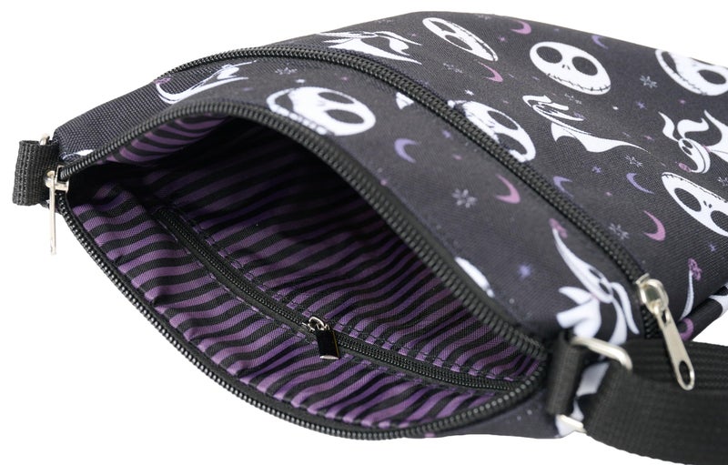 Disney Crossbody Bag Jack Skellington And Zero All Over Print Passport Travel - Image 3
